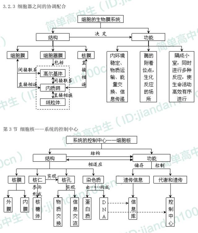 次要:健那綠,細胞器膜染色質,核仁,核孔,核膜,糖被 二,本章總概念圖