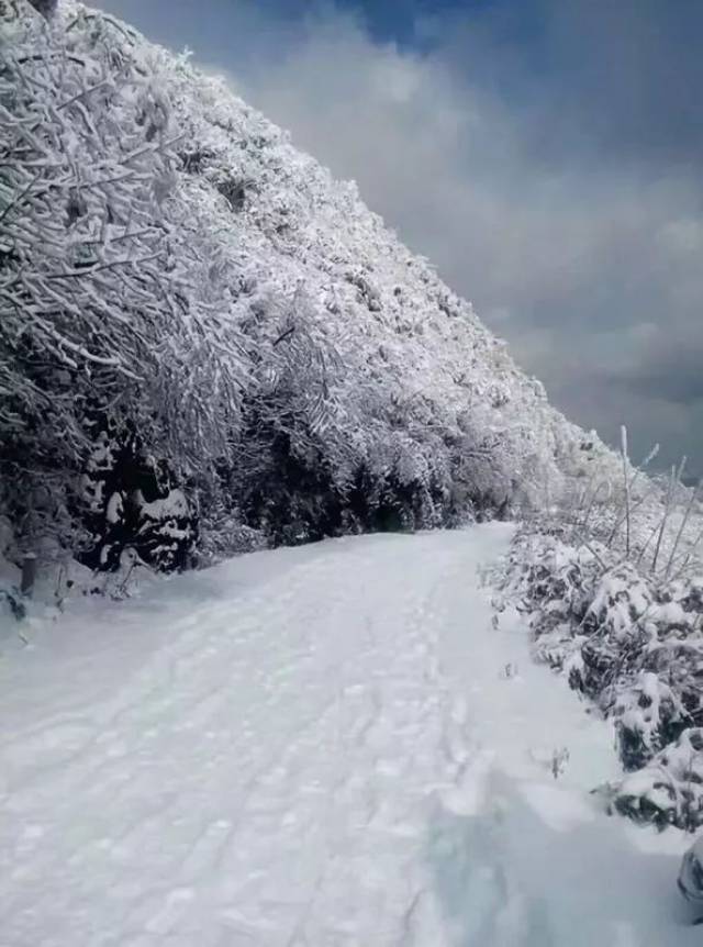 十八盘 雪景图片