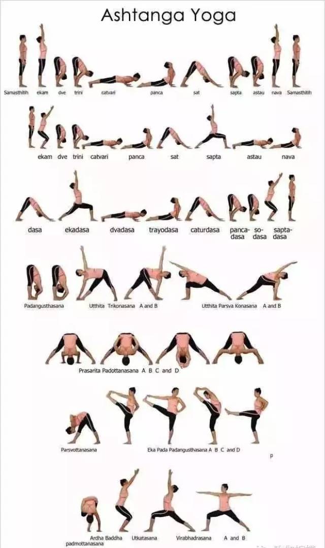 36个柔韧类瑜伽体式图片