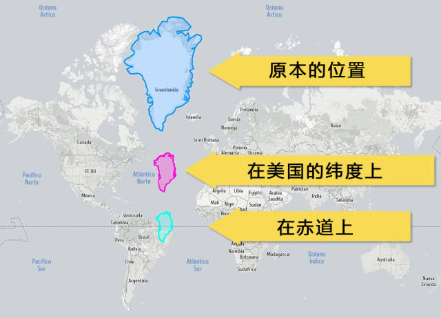 1,格陵兰岛的真实维度我们可以想象我们在地图上看到的国家的大小和
