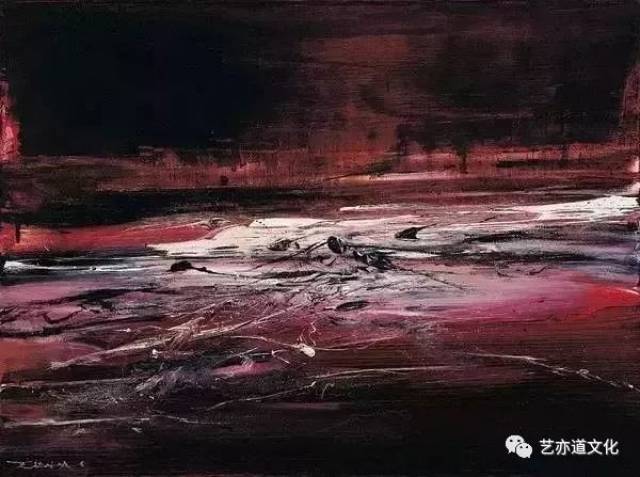 色彩的震撼，赵无极抽象油画作品欣赏