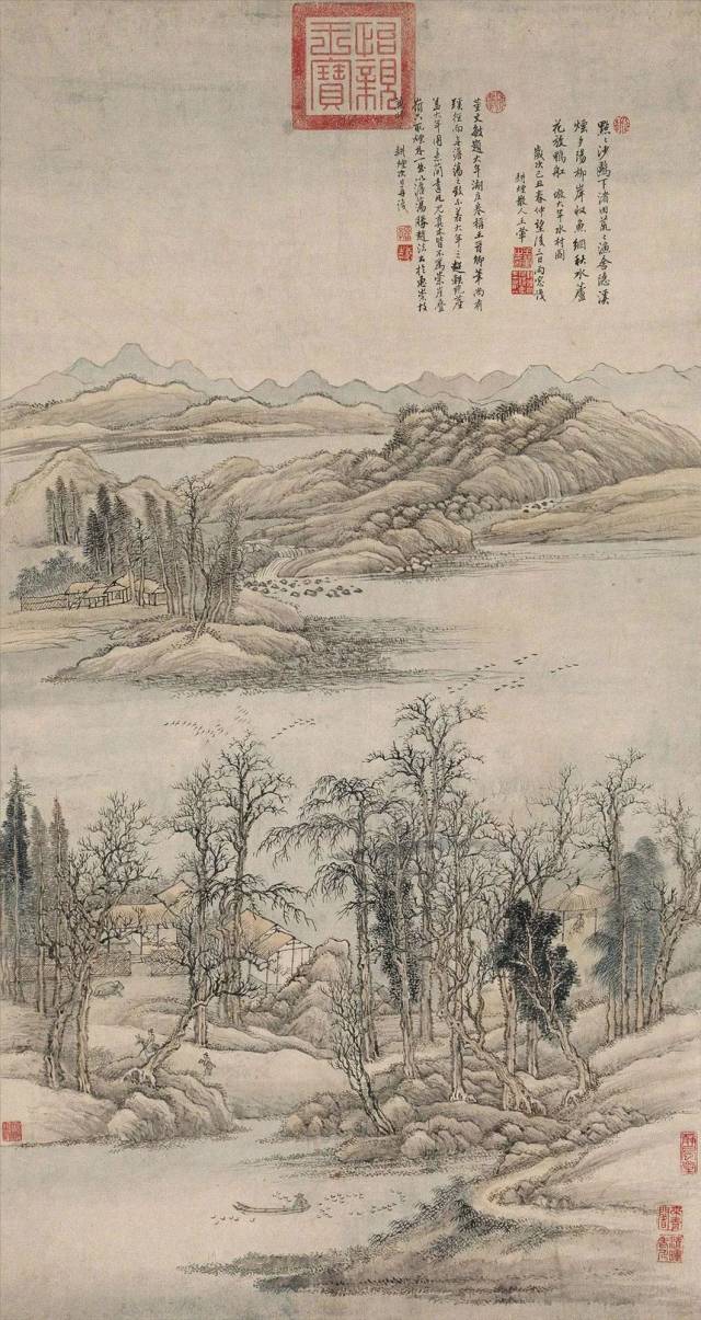 王翚溪山图,溪山图,溪山_大山谷图库