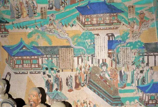 莫高窟第138窟开凿于晚唐(公元835-907年),距今一千多年,洞窟前的木构