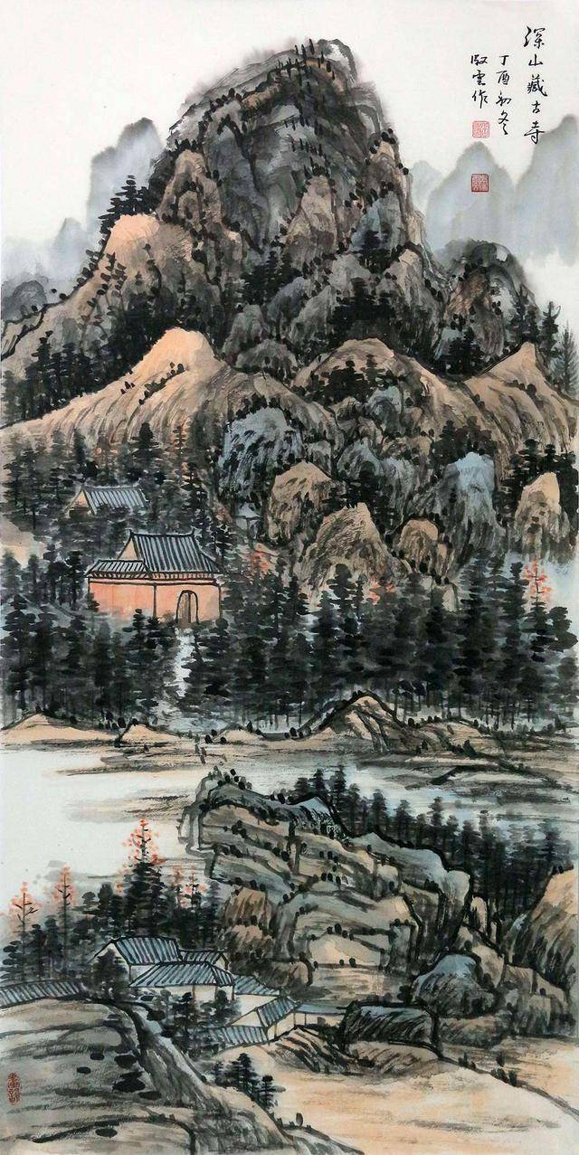 《秋山闲居图》135_67cm