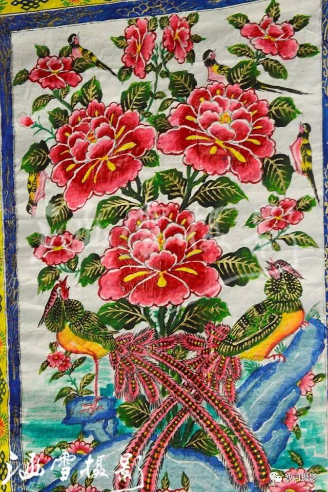 沙河民间手工艺彩绘门帘