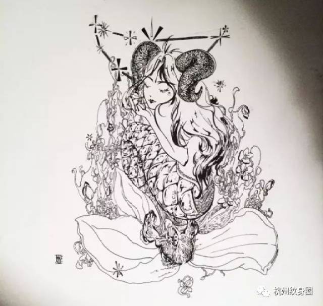 tattoo紋身素材摩羯座capricornus