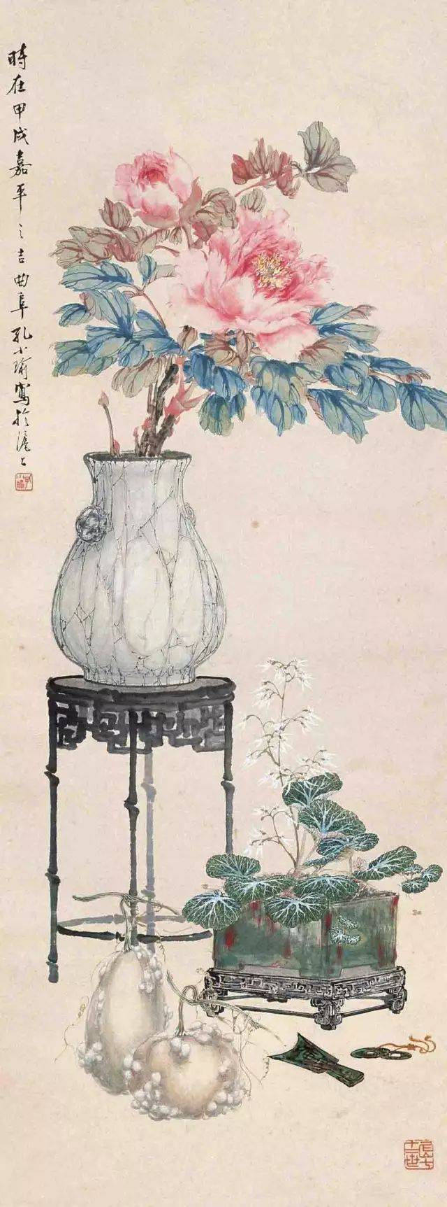 丹青妙笔孔小瑜与博古画130幅清晰大图