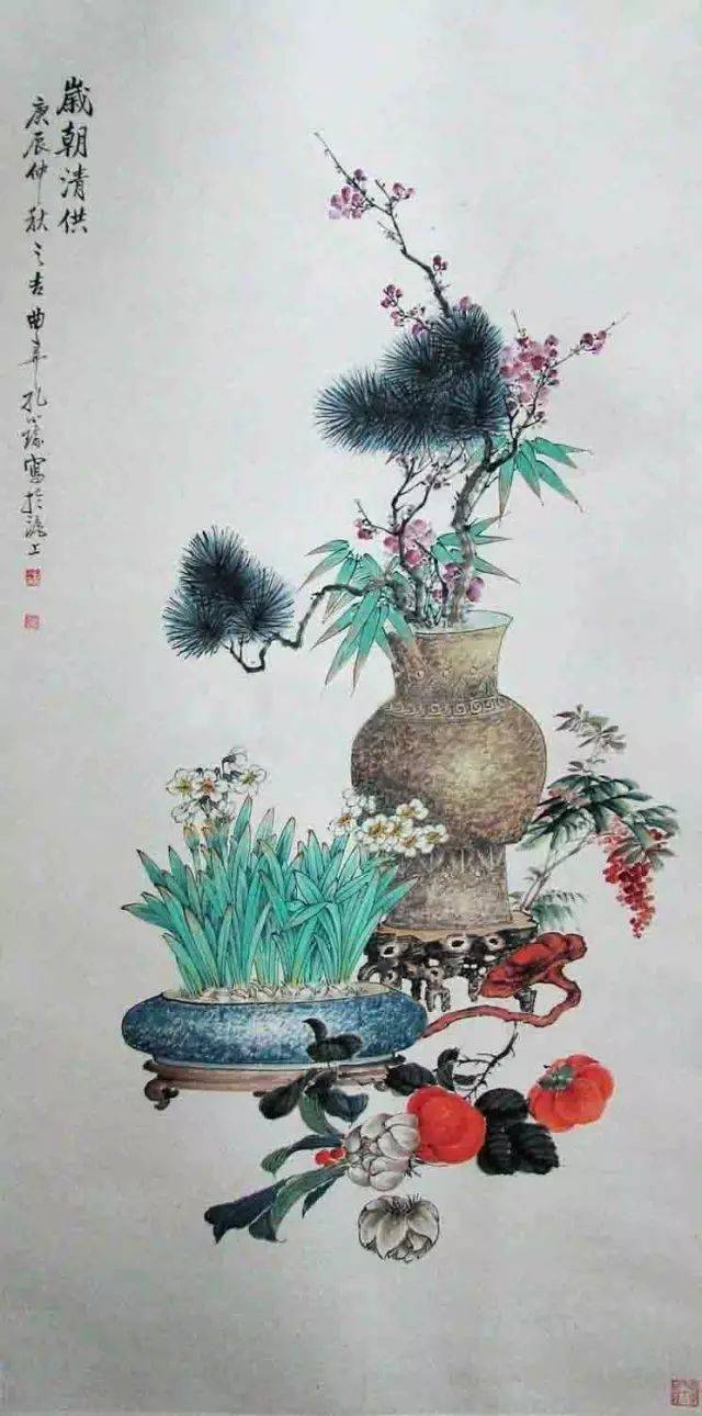 丹青妙笔孔小瑜与博古画130幅清晰大图