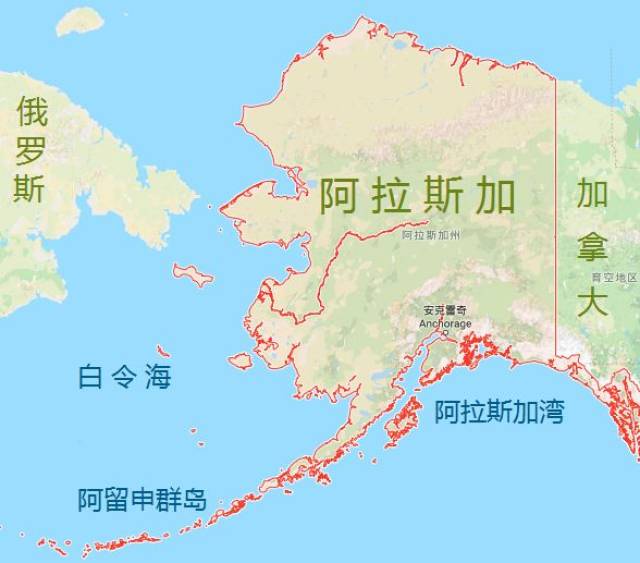 阿拉斯加半岛地理位置图片