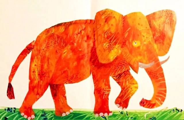 还有. 一头绿色的狮子 and. 还有. 一头橘色的大象 and.