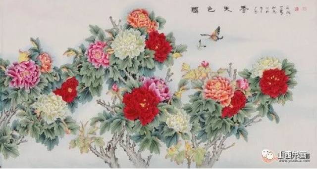 金箔　国色天香　牡丹 金箔国色天香牡丹