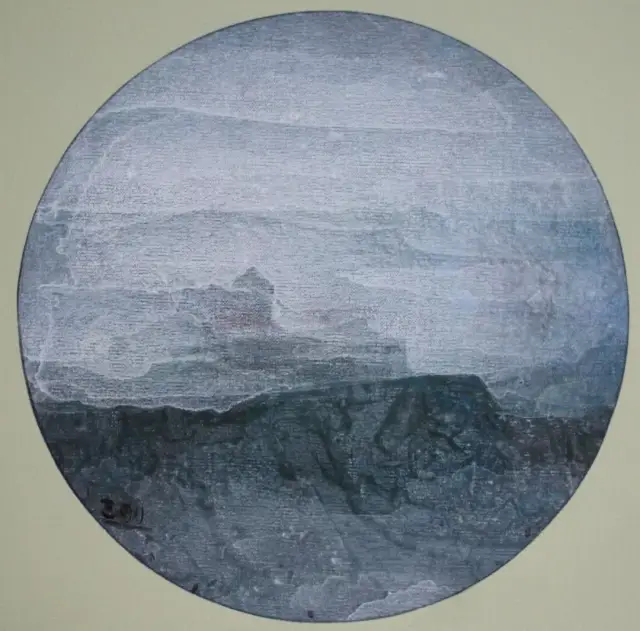 《山水计划110》 50x50cm 布上丙烯综合材料 2014