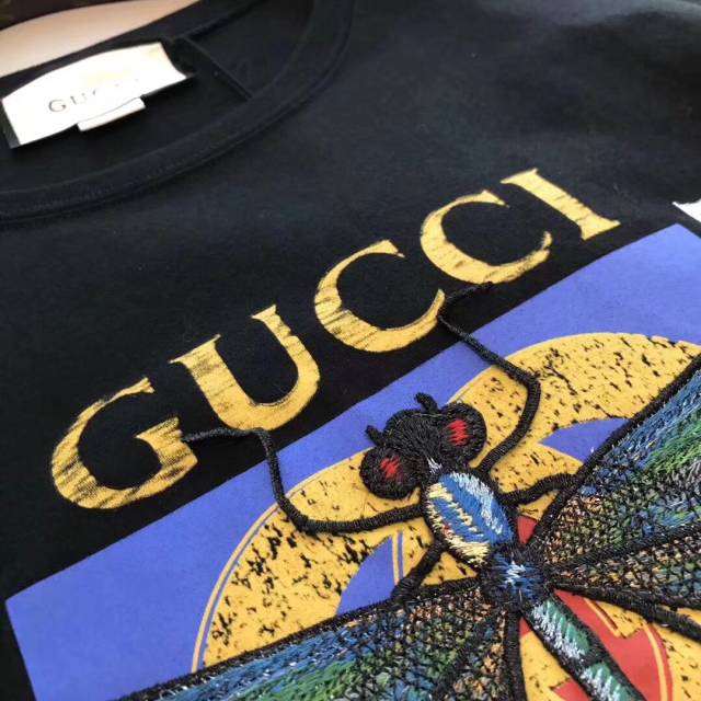 gucci古驰 18年春季新款蜻蜓logo短袖