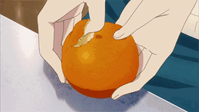 剥橘子动图图片
