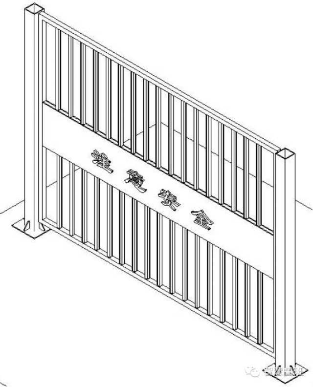 侧面栏杆怎么画图片