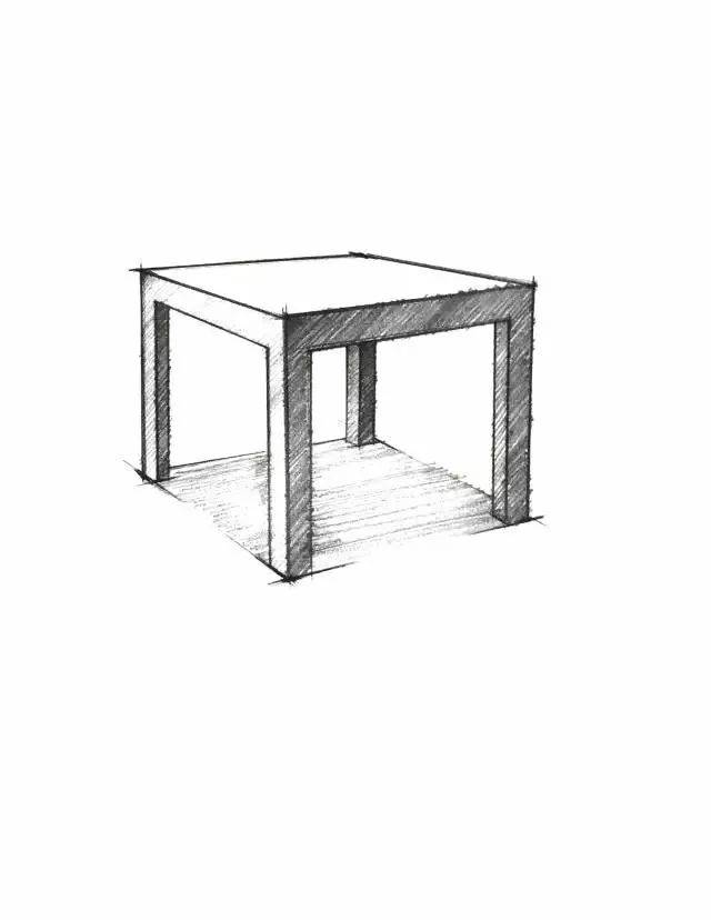 素描桌子 立体图图片