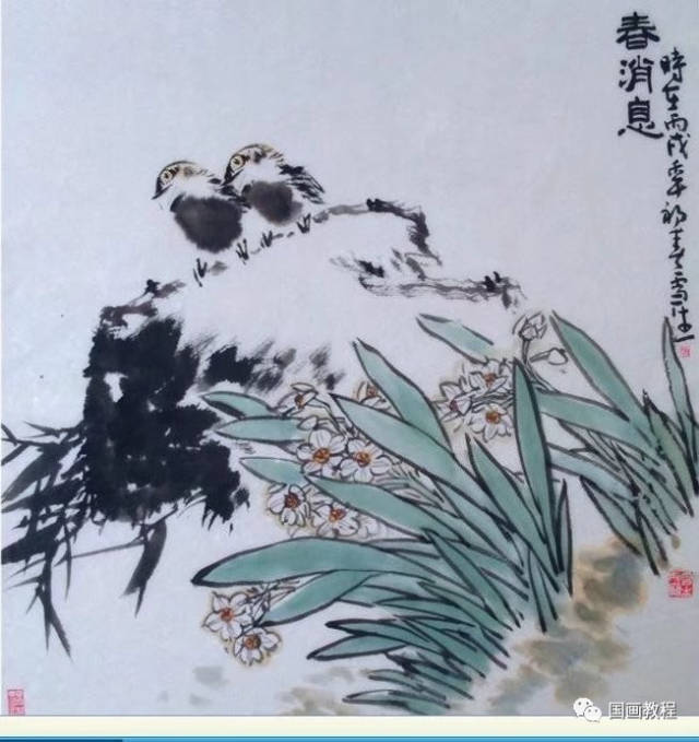 各大名家笔下的国画水仙,美轮美奂的作品