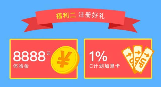 註冊即送8888元體驗金 1%c計劃加息卡