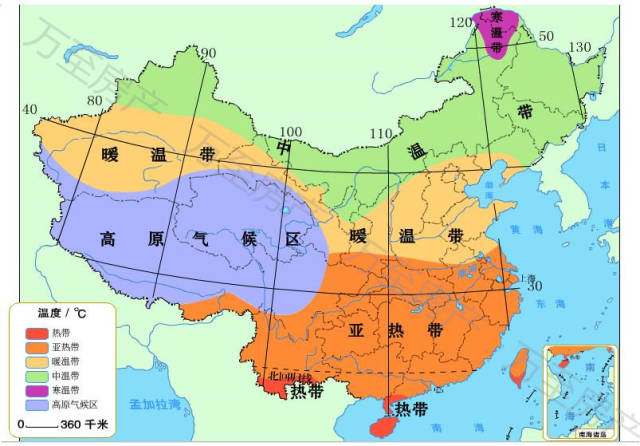 海南气候带分布图图片