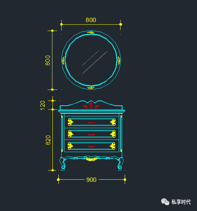 【干货分享】 豪华浴室柜卫浴柜家具设计cad