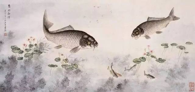 趣事杂谈】“鱼王”吴青霞鲤鱼画图欣赏_搜狐网