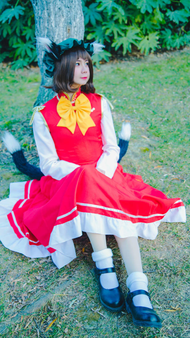 東方Project 八云橙cosplay 我可不是带来好运的喵嗷~_手机搜狐网