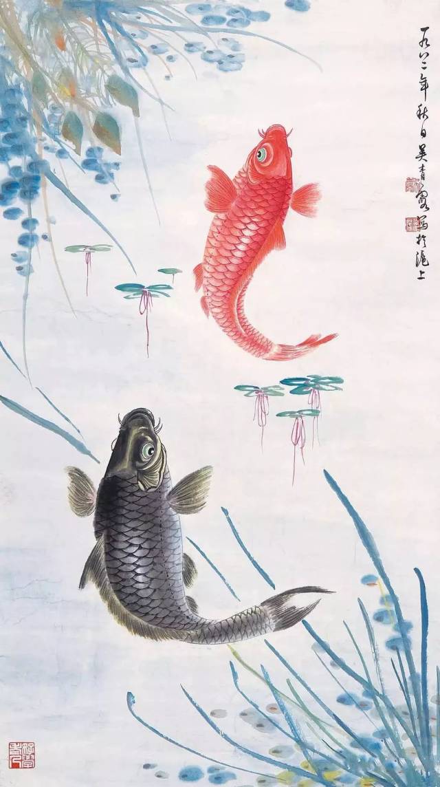 趣事杂谈】“鱼王”吴青霞鲤鱼画图欣赏_搜狐网