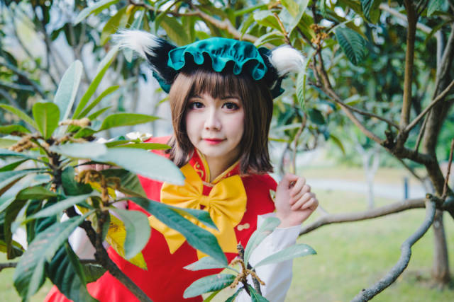 东方project 八云橙cosplay 我可不是带来好运的喵嗷