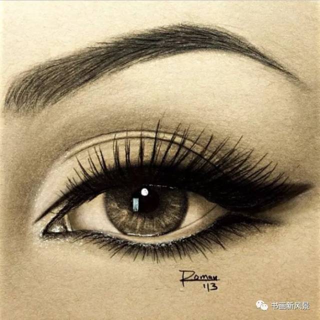 非洲画家教你用铅笔画一只漂亮的美女眼睛!