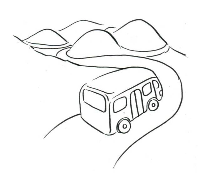 相识 01  初相识, 车绕着蜿蜒曲折的山路开了好久才到学校 学校的环境