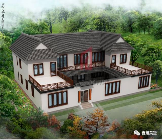 农村自建房中式效果图,农村自建房效果图_大山谷图库