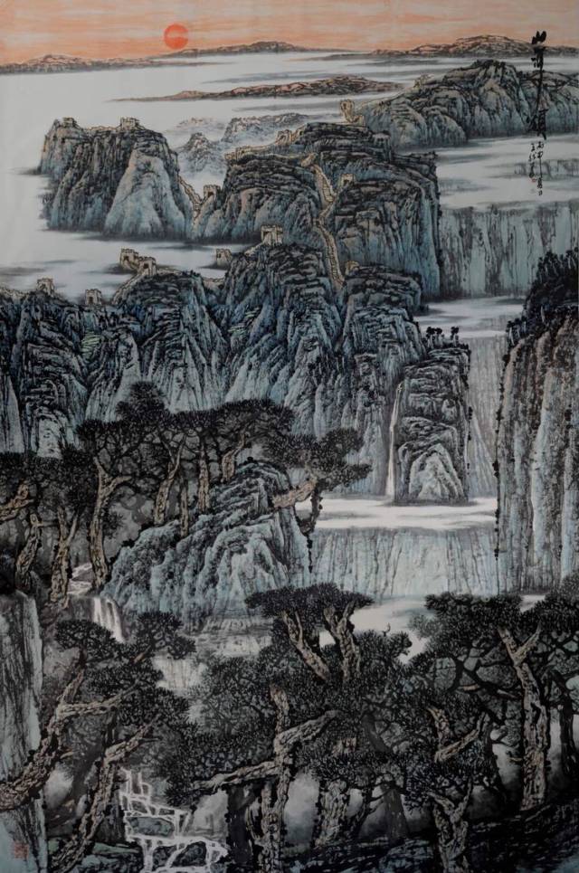 《山河颂》/2016年/纸本/400x600 山水画      声明:该文观点仅代表