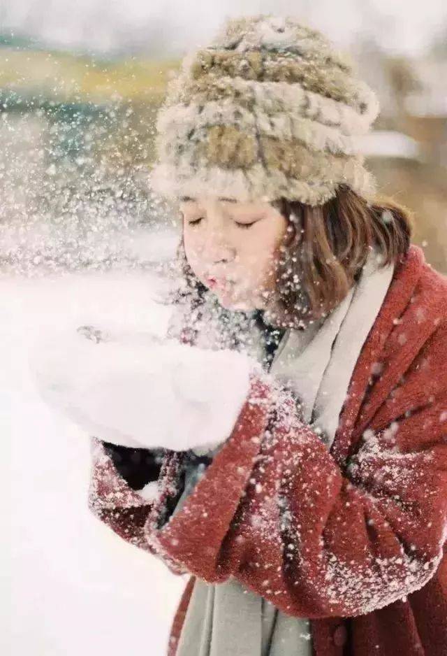 只是小贝翻遍朋友圈 也没看到几张拍得好的特写 趁雪还未化 这就给你