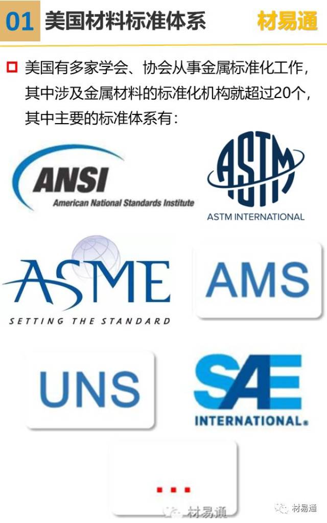 关于材料标准体系,美国是这么规定的!