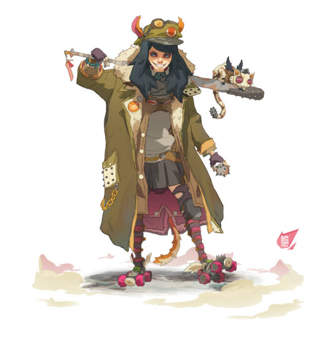 一组末日废土风格人物设计作品丨王氏教育集团