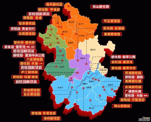 碧桂园全国分布图图片