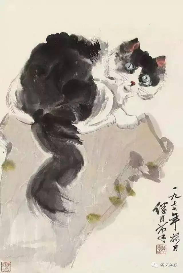 动物大师刘继卣笔下的猫,狗,太可爱了!