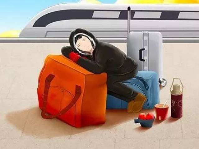 佛山火车站,一男子背着老婆坐车12小时,回家过年啦!