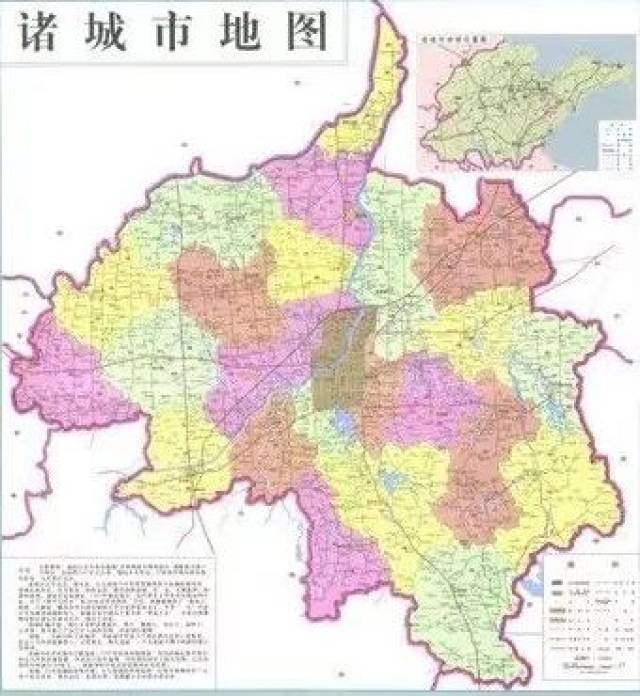 诸城西二环的详细地图图片