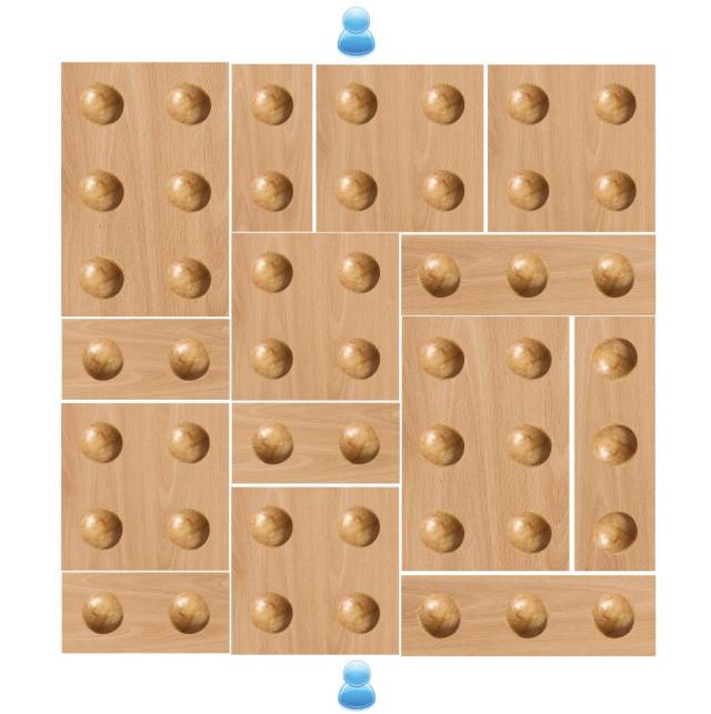 棋盘按照酷拉米智慧版比赛棋盘,固定摆放在比赛桌面正中心位置,不能