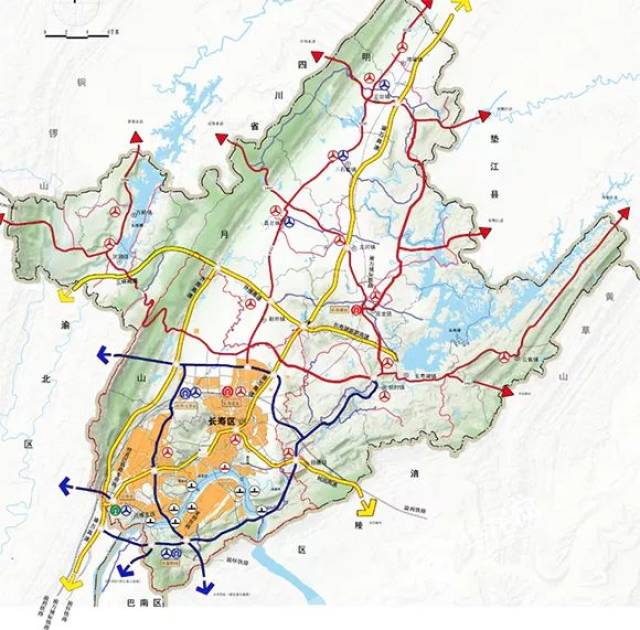 长寿区北城大道规划图图片