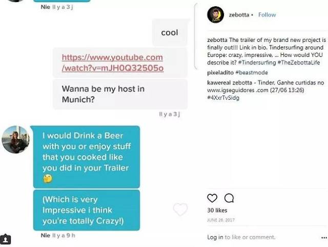 小伙用约P软件游遍欧洲,一边约女网友,一边欧