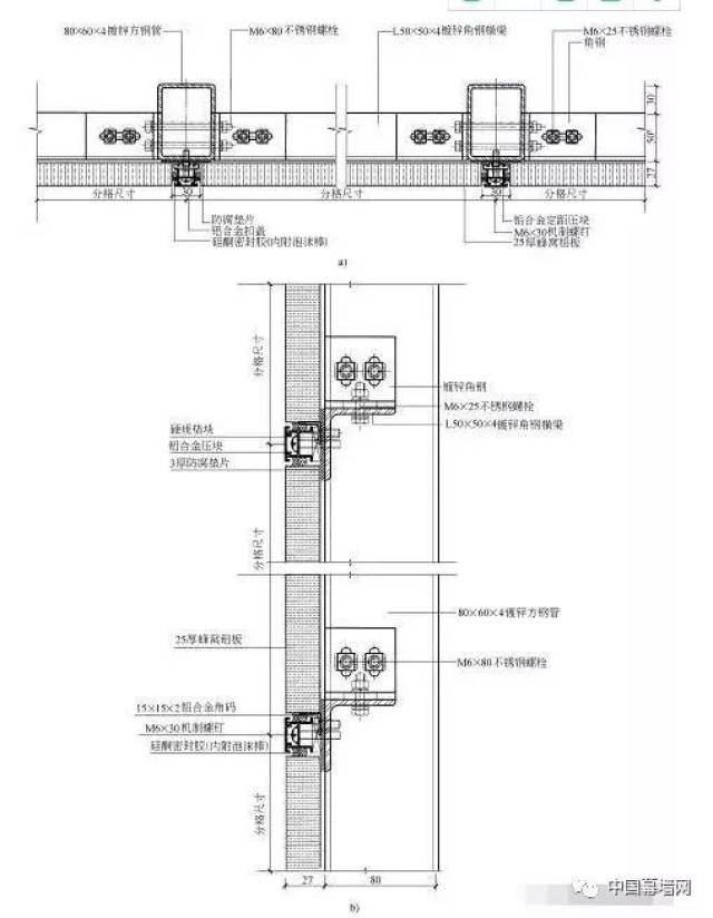 蜂窝铝板墙面安装详图图片