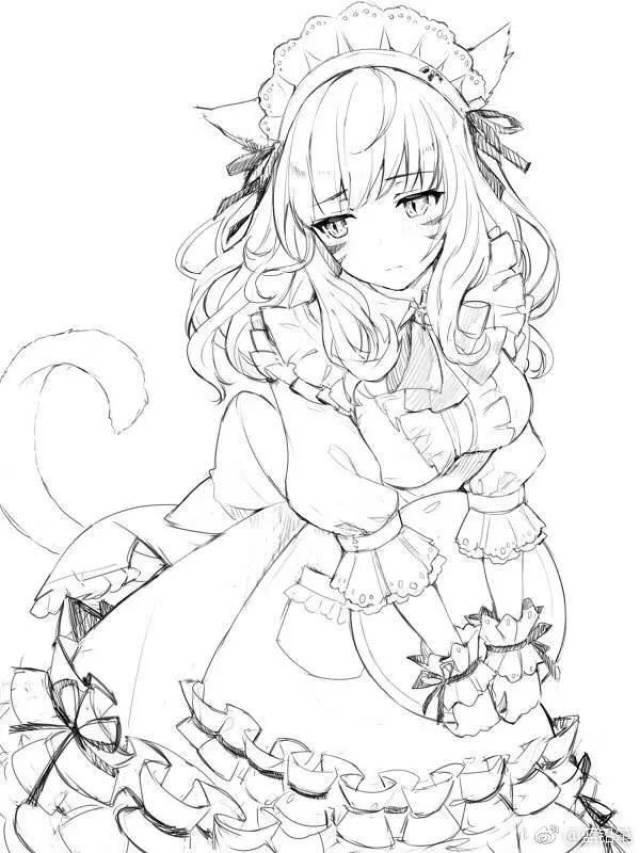 1000 张高清日漫线稿打包下载!内附画线稿小技巧!