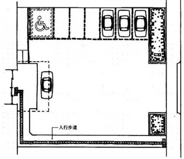 残疾人坡道cad平面图图片