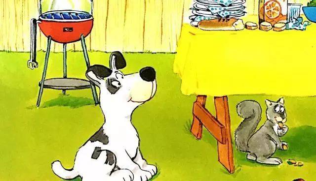 and whilehe had two bright eyes, a big wetnose and a very waggly