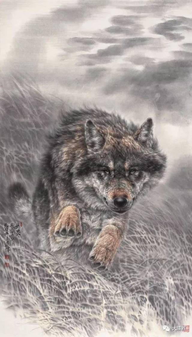 站在左进伟老师的画前,就像面对一扇开向野外的窗口,甚至觉得有一丝