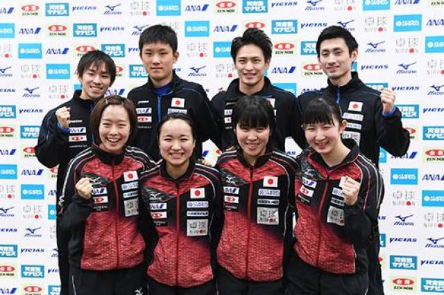 2月16日下午,2018世界杯乒乓球团体赛日本代表队在味之素国家训练中心