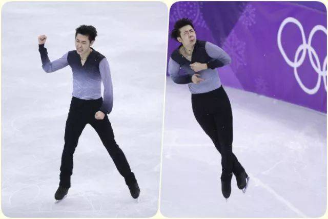 奥运赛场这次他做了高难度的勾手跳,以及后内