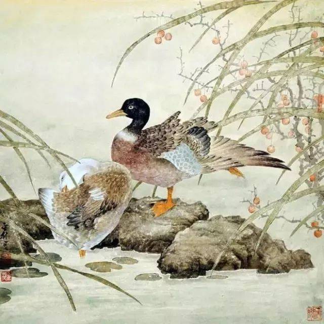中国当代著名画家鲁金林工笔花鸟欣赏